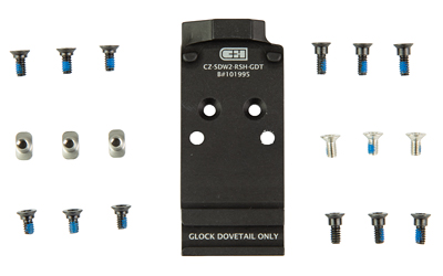 C&H Precision V4 Optic Mounting Plate Glock Dovetail Fits Optic Ready CZ Shadow 2 Trijicon RMR/SRO Holosun 407C/507C/507