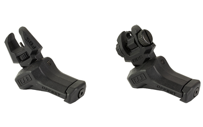 F.A.B. Defense Off Set Flip Up Sights Front and Rear Fits Picatinny Black FX-FRBSOSB