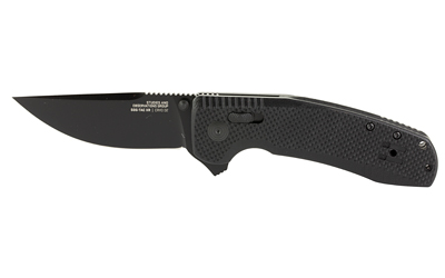 SOG Knives & Tools SOG TAC XR 3.39" Folding Knife Clip Point Straight Edge G10 Handle Cryo D2 Steel Black Titanium Nitri