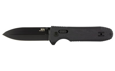 SOG Knives & Tools Pentagon XR Folding Knife 3.6" Spear Point Straight Edge G10 Handle Cryo CTS XHP Steel Black SOG-12-6