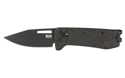 SOG Knives & Tools Ultra XR Folding Knife 2.8" Drop Point Straight Edge Cryo S35VN Steel Black SOG-12-63-05-57