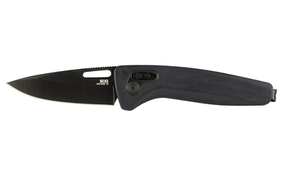 SOG Knives & Tools One-Zero Folding Knife 3.1" Clip Point Straight Edge Aluminum Handle Cryo CPM S35VN Steel Titanium Ni